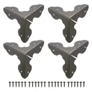 33x33x33mm Metal Box Corner Protectors Edge Guard Iron Bronze Tone 24pcs