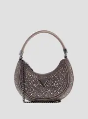 GUESS Women's Silver Zalina Small Hobo Bag
