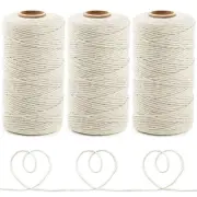 984 Feet Cotton Twine Natural Jute Twine Packing Twines Bakers Twine Beige Tw...