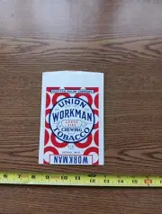 Old Unused NOS Union Workman 3oz. Chewing Tobacco Pouch