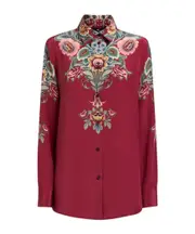 Etro Sequin-Embellished Striped Shirt IT40,IT44,IT42,IT38 Red