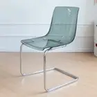 Creative Transparent Acrylic Leisure Chair Home Living Room Backrest Dining Chai