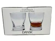 Dansk Contour Double Old Fashion SET OF 4 NEW IN BOX Poland RARE