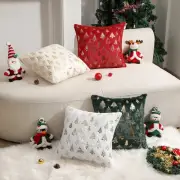 Christmas Tree Pattern Plush Pillowcases Soft Cushion Cover Home Decor
