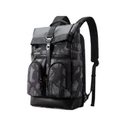 BOPAI Luxury Style waterproof Leather & Microfiber Backpack 15.6"