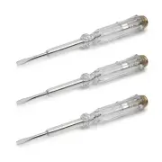 Fielect 3Pcs Tester Screwdriver, Voltage Detector Pen Light Circuit Tester El...