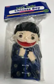 Lakeshore Let's Talk Kid Hand Puppet Asian Boy Teacher Classroom Learning