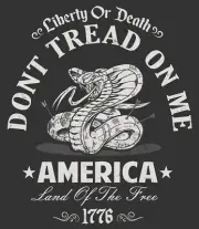 Dont Tread On Me Iron On Transfer -T-Shirt + Light & Dark Color Fabrics #27
