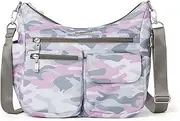 [Baggallini] Everywhere Bagg Crossbody Women 11x9 Lightweight Nylon Hobo Water-Resistant Travel Bag W/RFID Protection
