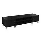 NEW Artiss Entertainment Unit With Cabinets Black