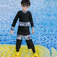 在飛比找PChome24h購物優惠-Biki比基尼妮泳衣，M-2L夏椰黑光泳衣兒童泳衣全家泳衣(