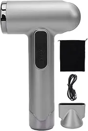 Air Dryer, 100000rpm High Speed Blow Dryer for Fast Drying, 15000mAh Battery Rechargeable, Portable Dryer for Dormitory Home Travel, with Nozzle (Silver)