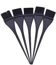 ULTECHNOVO Hair Tint Color Brushes, Hair Color Brush, Professional Dye Coloring Applicator Hair Balayage Coloring Tool for Home Salon Shop (Black)(5pcs)