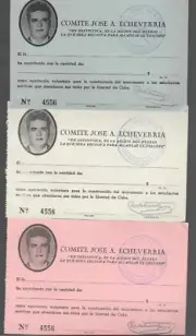 Cuba set of 3 bonds for the Student Martyrs Monument, Jose A. Echeverria, 1959