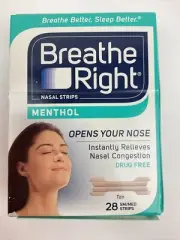 Breathe Right Menthol Nasal Strips 28 Small Medium Strips