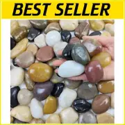 Mixed Color Decorative Pebbles - 20 lbs Non-Toxic Smooth River Rocks for Gardens
