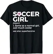 [X.Style] Soccer Girl Definition ds852 T-Shirt Black