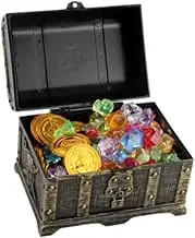 Pirate Treasure Chest Toy Storage Organizer Box Themed Party Toy Pirate Chest Organizer for Kids Boys and Girls Decoration