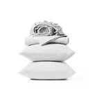 Coyuchi Organic Crinkled Percale Sheet Set, Alpine White (Twin) Twin