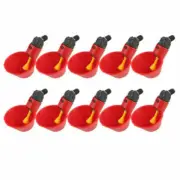 10x Automatic Water Feeder Drinker Chicken Waterer Poultry Chook Bird Drink Cup