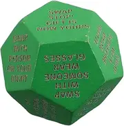 PartyKindom Present Exchange Game Dice: Wooden Dice for Indoor and Outdoor Events Entertainment Party Supply Swap Christmas Games