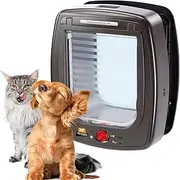 Cat Flap with Microchip SWING MICROCHIP LARGE Door for big Cats and small Dogs, 4-way controllable entry and exit, Collar with microchip included