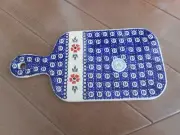 HAND PAINTED POLISH POTTERY CHOPPING BOARD # 4