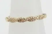 Clearance Rose Gold Infinity Natural Diamond Engagement Ring Band Stackable Wave