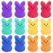 12 pcs Easter Bunny Plush Toy Bunny Stuffed Animal Decorations Basket Stuffer...