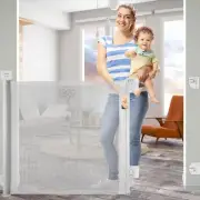 Retractable Baby Safety Gate Mesh Baby Gate or Mesh Dog Gate 33 Tall