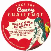 Coney Island Brewing Co Speak Only In Rhyme Challenge Coaster Brooklyn NY