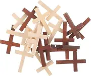 [LALAFINA] Cross Kit Birthstone Charms Tea Chains Rattan Wall Decor Mini Charms Clay Beads Bracelet Making Charms Beads for Jewelry Making Charm Ornament Wooden