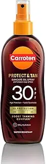 Carroten OmegaCare Tanning Oil SPF 30, 150 ml, Tanning Accelerator with Omega Fatty Acids, Tanning Oil Spray with Sun Protection, Sun Oil for Quick Tan