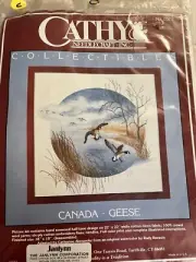 Cathy Needlecraft Embroidery Kit CANADA GEESE Sealed 22” By 22”