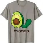 AVOCATO AVOCADO CAT AVOGATO KITTEN KITTY WHISKERS 可愛搞笑T恤舒適T恤