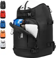 Ski Boot Bag - Boots and Snowboard Travel Backpack for blk