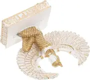 MUELODSIC Vintage Resin Figurine Intricate Craftsmanship Collectible Sculpture for Home Decor Elegant Desktop Ornament Unique Female Divine Accent