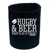 Alcohol Uau Rugby And Beer What Else Is There - Funny Novelty Stubby Holder