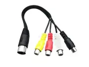 From OZ Quality 1PC 30CM 5 PIN DIN Male To 4 RCA Female Adapter Cable Socket +FP