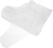 iplusmile 200Pcs Transparent Foot Covers Thin Booties for Home Salon and Spa Use One Off Foot Therapy Bags for Paraffin Treatment and Hot Wax Therapy