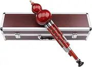 Hulusi Playing Type Hulusi Flute Hulusi Flute with Storage Case Mahogany/Ebony Musical Instrument Calabash Flute