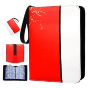 Card Binder 4 Pockets Zip Trading Card Binder for 400 Cards, PU Collection Bi...
