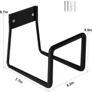 Heavy-Duty Metal Hose Bracket Wall Mount, Garden Hose Hook 175 ft. Black