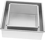 CHICAMPERA 2pcs Aluminium Alloy Square Baking Pan Non-Stick Mousse Mold Removable Bottom for Chiffon Cake for Home Baking Restaurants and Dessert Shops