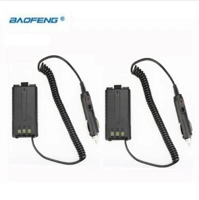 2pcs BAOFENG UV-5R Car Charger For UV 5R UV-5RB UV-5RA Radio Battery Eliminator