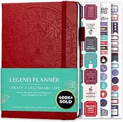 Weekly & Monthly Life Planner to Hit Your Goals & Live Happier. Organizer Notebook & Productivity Journal. A5 (Red)