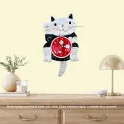 Allen Designs Studio Wall Clock: Lucky Cat
