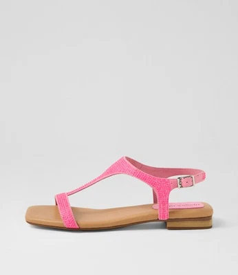New Django & Juliette Paos Lipstick Suede Sandals Womens Shoes Dress Casual