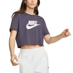 NIKE 短T W NSW TEE 鐵灰 白LOGO 短版 休閒 上衣 女 BV6176-015