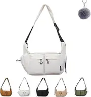 Dallaswind Large Capacity Messenger Canvas Bag, Dallaswind Large Crossbody Bag Shoulder Purse, Vintage Water Resistant Canvas Satchel with Multiple Pockets